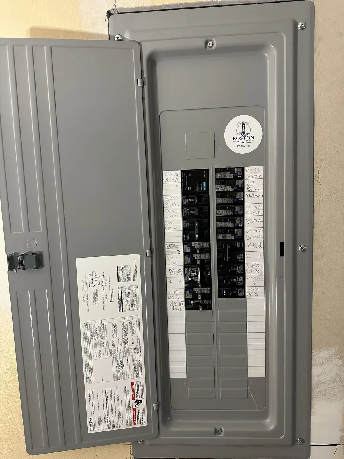 200 amp service upgrade in Braintree, MA, new electrical panel